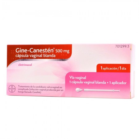 GINE CANESTEN 500 MG 1 CAPSULA VAGINAL BLANDA (CON APLICADOR)