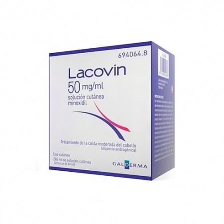 LACOVIN 50 MG/ML SOLUCION CUTANEA 4 FRASCOS 60 ML
