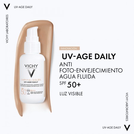 VICHY CAPITAL SOLEIL UV-AGE DAILY SPF50+ PIGMENT CON COLOR TONO CLARO 40 ML