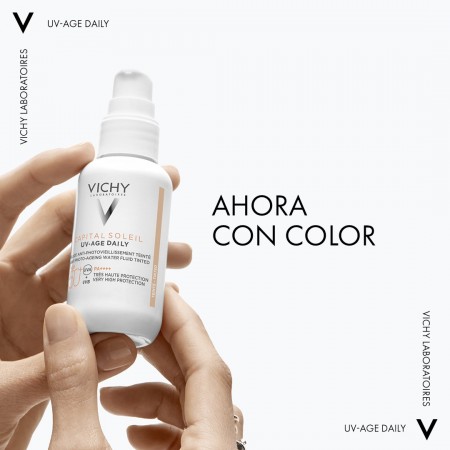 VICHY CAPITAL SOLEIL UV-AGE DAILY SPF50+ PIGMENT CON COLOR TONO CLARO 40 ML