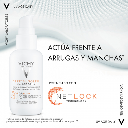 VICHY CAPITAL SOLEIL SPF 50 UV-AGE FLUIDO ANTIEDAD 40ML