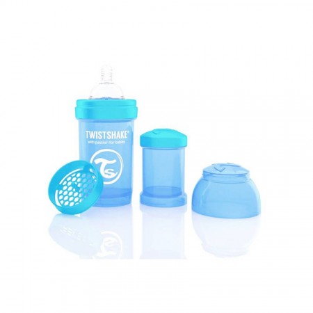 BIBERON TWISTSHAKE 180 ML AZUL PASTEL