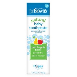 DR BROWN PASTA DENTAL NATURAL INFANTIL BEBE SABOR MANZANA Y PERA 40 G