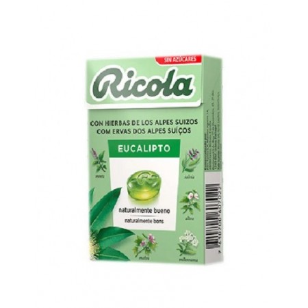 RICOLA CARAMELOS SIN AZUCAR 50 G SABOR EUCALIPTUS