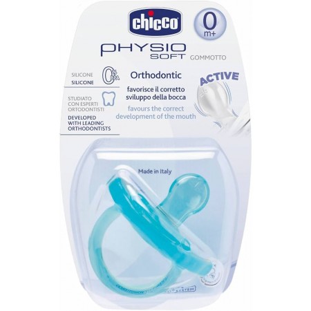 CHUPETE SILICONA CHICCO PHYSIO SOFT ANATOMICO GO 2-6M AZUL