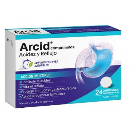 ARCID 24 COMPRIMIDOS MASTICABLES SABOR NARANJA