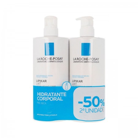 LA ROCHE POSAY LIPIKAR DUPLO 2ª UD 50% LECHE CORPORAL REPIDELIZANTE 2 X 750ML