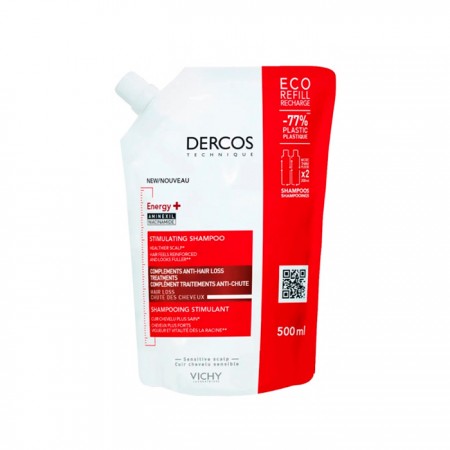 DERCOS CHAMPU ESTIMULANTE ANTICAIDA ECO RECARGA 500 ML