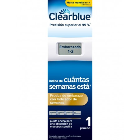 CLEARBLUE TEST DE EMBARAZO DIGITAL CON INDICADOR DE SEMANAS 1 TEST