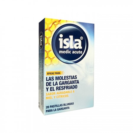 ISLA MEDIC ACUTE 20 PASTILLAS BLANDAS SABOR MIEL Y CITRICOS