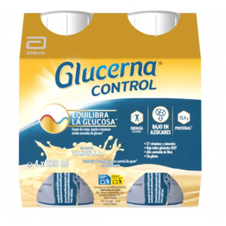 GLUCERNA CONTROL 4 BOTELLAS 220 ML SABOR VAINILLA PACK