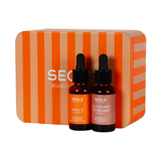 SEGLE COFRE GLOW SKIN HIDRATACION Y LUMINOSIDAD:  SERUM VIT C 30ML + SERUM GLICOLMIX EXFOL 30ML