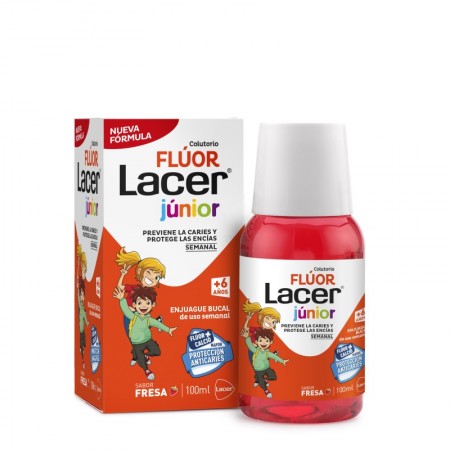 LACER COLUTORIO FLUOR SEMANAL 0,2 % FRESA 100 ML