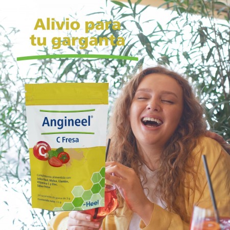 ANGINEEL C SABOR FRESA 24 CARAMELOS DE GOMA HEEL