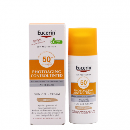 EUCERIN SUN PROTECTION 50+ CREMA ANTIEDAD COLOR MEDIO 50 ML