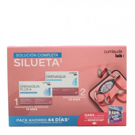 CUMLAUDE PACK SILUETA: DRENAQUA PLUS 14 STICKS + DRENAQUA 30 CAPSULAS