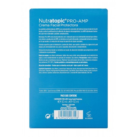 ISDIN DUPLO NUTRATOPIC FACIAL CREMA PROTECTORA 2X50ML