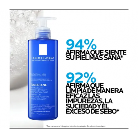 LA ROCHE POSAY TOLERIANE GEL ESPUMOSO DOBLE LIMPIADOR 400 ML
