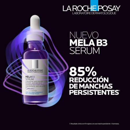 LA ROCHE POSAY PACK ANTIMANCHAS: MELA B3 SERUM 30ML + MELA B3 CREMA 40ML + REGALO NECESER MORADO