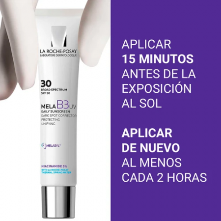 LA ROCHE POSAY PACK MELA B3 SERUM 30ML + MELA B3 CREMA 40ML NECESER MORADO
