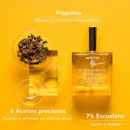 APIVITA MY BEELOVED OIL ACEITE SECO NUTRITIVO Y REPARADOR CARA CUERPO Y CABELLO 100 ML
