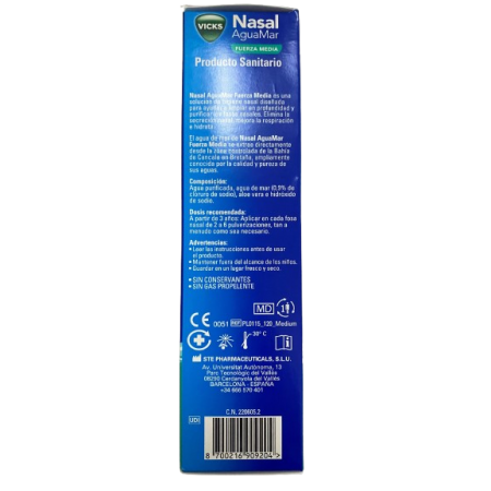 VICKS NASAL AGUAMAR FUERZA MEDIA +3 AÑOS 120ML