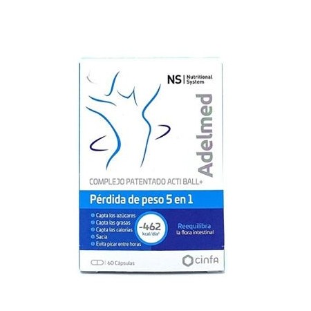 NS ADELMED 60 CAPSULAS PERDIDA DE PESO 5 EN 1