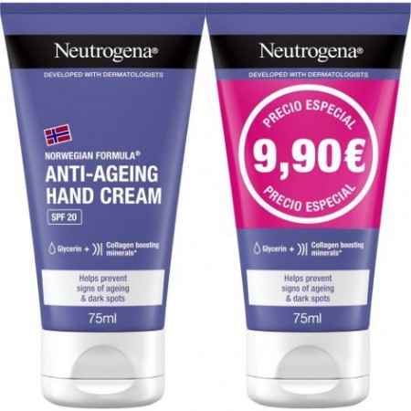 NEUTROGENA CREMA DE MANOS DUPLO ANTIEDAD Y ANTIMANCHAS SPF20 2X50 ML