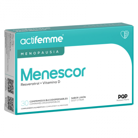 MENESCOR MENOPAUSIA ACTIFEMME 30 COMPRIMIDOS BUCODISPERSABLES SABOR LIMON
