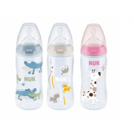 NUK BIBERON SILICONA TALLA M 0-6 MESES 300 ML