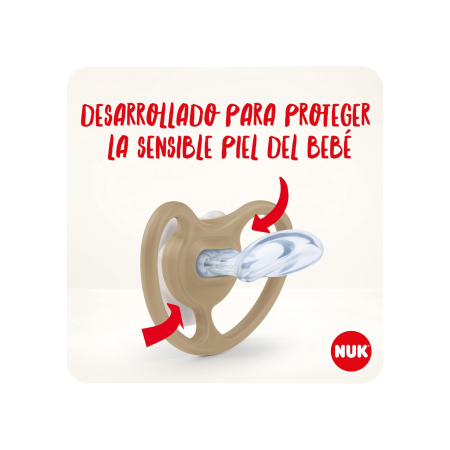 CHUPETE SILICONA NUK SPACE (ANIMALES) 0 - 6 MESES 2 U