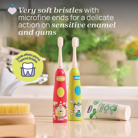 CHICCO CEPILLO DENTAL ELECTRICO INFANTIL TIGRE VERDE +3AÑOS