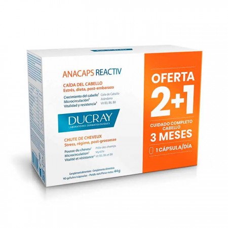 DUCRAY ANACAPS REACTIV PACK 3 MESES 90 CAPSULAS
