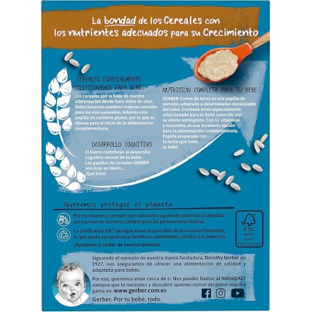 GERBER CREMA DE ARROZ +4 MESES 250 G