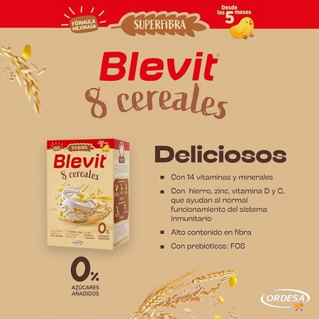 BLEVIT SUPER FIBRA 8 CEREALES 500 GR