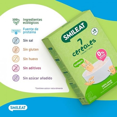 SMILEAT PAPILLA DE 7 CEREALES ECOLOGICOS 200 G