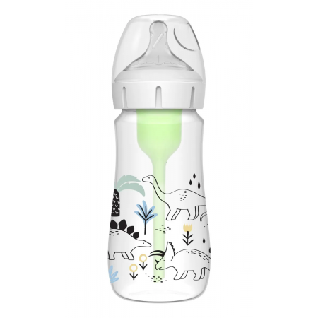 DR BROWN´S BIBERON BOCA ANCHA NATURAL FLOW ANTICOLICO 270 ML DINOSAURIOS