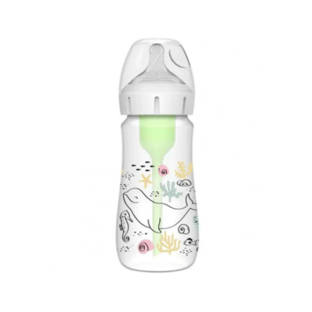 DR BROWN´S BIBERON BOCA ANCHA ANTICOLICO NATURAL FLOW 270 ML OCEANO