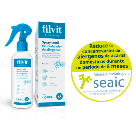 FILVIT HOGAR ALERGENOS SPRAY TEXTIL NEUTRALIZADOR 400 ML