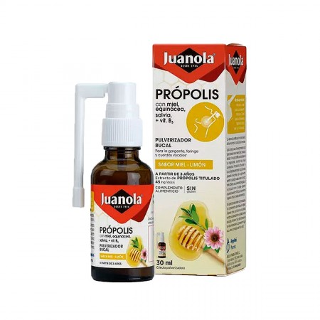 JUANOLA PROPOLIS SPRAY PULVERIZADOR BUCAL SABOR MIEL Y LIMON 30 ML