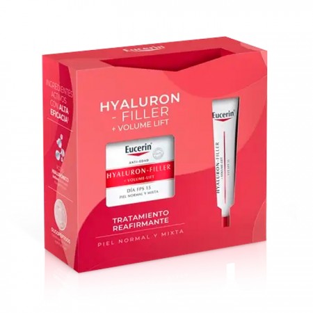 EUCERIN PACK HYALURON FILLER VOLUME LIFT FPS15 50ML + CONTORNO DE OJOS 15ML