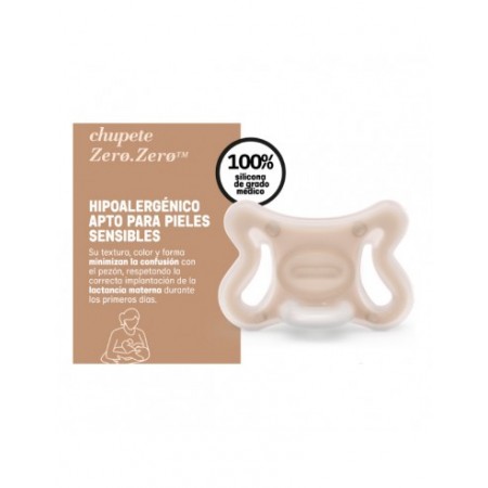 SUAVINEX ZERO ZERO CHUPETE SILICONA FISIOLOGICO SX PRO  0 - 6 MESES 1 UNIDAD CARAMEL