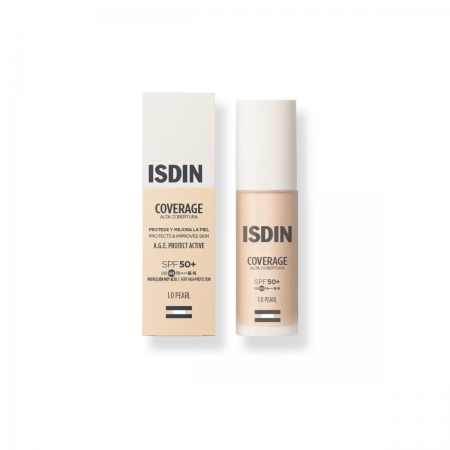 ISDIN COVERAGE ALTA COBERTURA BASE DE MAQUILLAJE SPF50+ COLOR 1.0 PEARL 30G