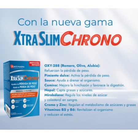 XTRA SLIM CHRONO PERDIDA DE PESO PROGRAMA 15 DÍAS 60 CAPSULAS