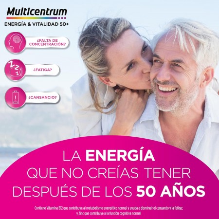 MULTICENTRUM ENERGIA & VITALIDAD 50+ 30 FRASCOS 7 ML BEBIBLES SABOR FRAMBUESA
