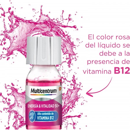 MULTICENTRUM ENERGIA & VITALIDAD 50+ 30 FRASCOS 7 ML BEBIBLES SABOR FRAMBUESA