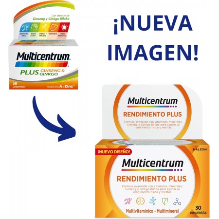 MULTICENTRUM RENDIMIENTO PLUS 30 COMPRIMIDOS