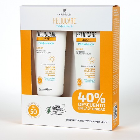 HELIOCARE 360º PACK DUPLO PEDIATRIC LOCION PROTECCION SOLAR SPF50 2X200 ML 2ªUD 40%