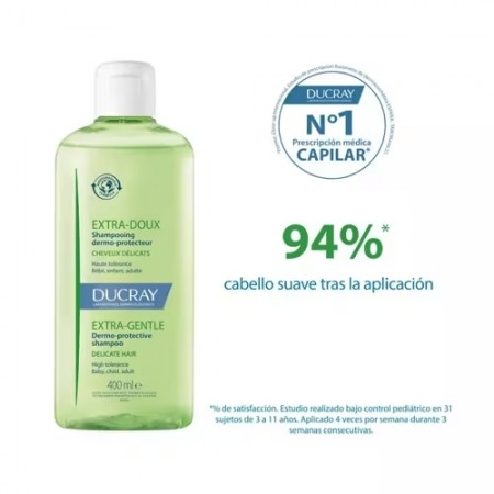 DUCRAY EXTRA DOUX CHAMPU EQUILIBRANTE DERMOPROTECTOR USO DIARIO 400 ML