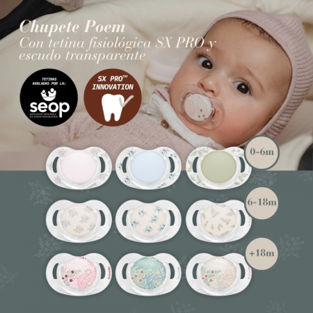 SUAVINEX CHUPETE DE SILICONA SX PRO FISIOLOGICO 0-6 MESES POEM